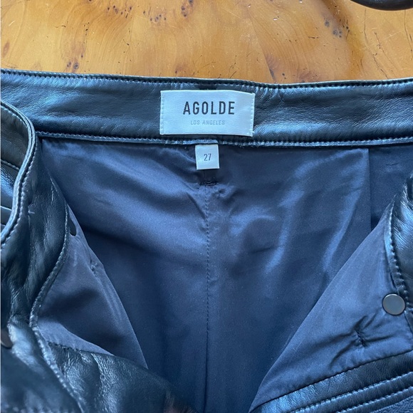 Agolde Leather Relaxed Boot Pant - Picture 4 of 7